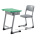 Metal school table and chair